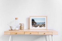 Slim Aarons La Fontelina Beach Club Capri Print, Vintage Italy Coastal Wall Art