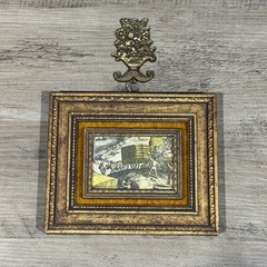 Vtg Adriaen Collaert Landscape Mini Wall Art Gold Frame Brass Detail Souvenir