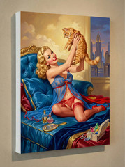 Supergirl Adult Canvas Print 12×16 – Vintage Retro Pin-Up Wall Art Decor