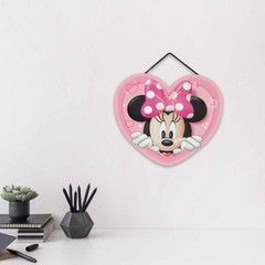 Disney Minnie Heart Hanging Wood Sign – Cute Pink Minnie Decor for ‘ Bedroom …