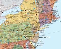 24×36 United States, USA Classic Elite Wall Map Mural Poster (Paper Folded)