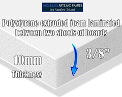 3/8″ White Foam Core Boards 11×14 16×20 20×30 24×36 30×40 32×40 Poster Backing