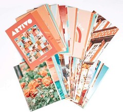 Artivo Peach Teal Aesthetic Wall Collage Kit, 50 Set 4×6 inch, Girls Bedroom
