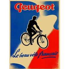 Cycling Poster Peugeot Beautiful Bicycle Poster Fine Art Vintage 11″ x 17″