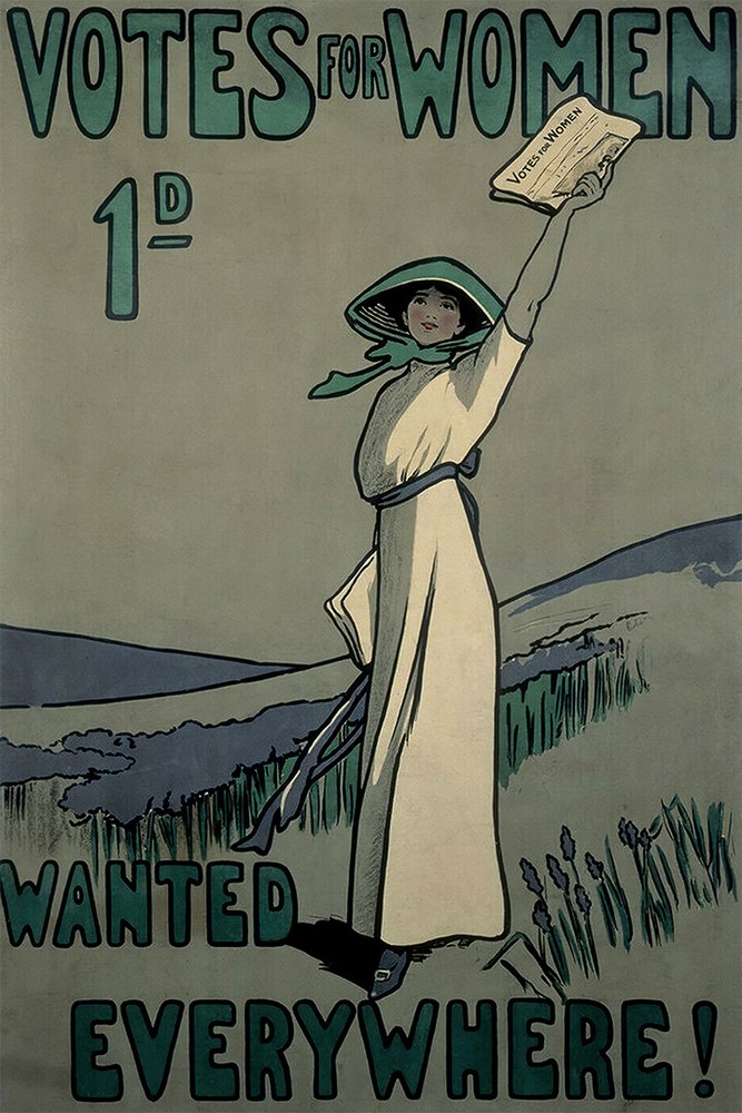 Votes Women Equal Rights Vintage Feminism Art Wall Room Poster – POSTER 20×30