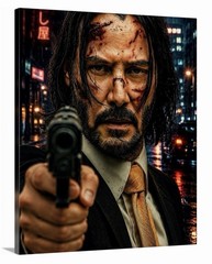 John Wick Canvas 16X20 Keanu Reeves Movie Art Canvas