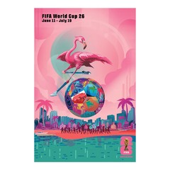 Official FIFA World Cup 2026 Miami Poster Large 24×36 Edition FREE SHIPPING