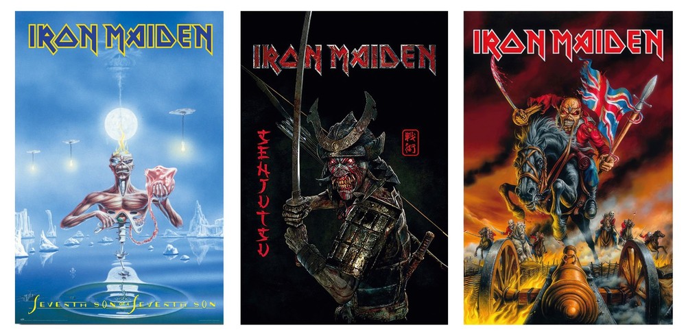 Iron Maiden – 3 Piece Music Poster Set (The Best Sellers – Part 2) (24″ x 36″)