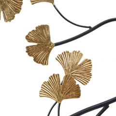 Framed 3-Piece 14.6 In. X 35.4 In. Gold Metal Work Wall Decor Set, Suitable for