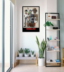Gorillaz – Music Poster (All Here – The Gang / Comic Characters) (Size 24 X 36″)