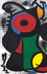 JOAN MIRO Poster or Rolled Canvas Print «PERSONNAGE FASCINANT»
