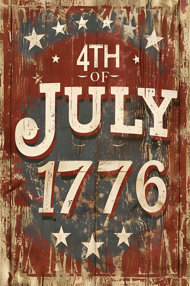4th of July 1776 Celebration – 250 Years of America Patriotic – POSTER 20″x30″