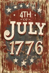 4th of July 1776 Celebration – 250 Years of America Patriotic – POSTER 20″x30″