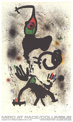 JOAN MIRO At Pace-Columbus (vertical) 35.25″ x 21.25″ Poster 1979 Surrealism Mul
