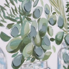 Framed Botanical Natural Wood Color Home Wall Art 12″ x 22″
