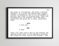 Star Wars Movie Screenplay POSTER! (up to 24″ x 36″) – Minimalist – Film – Gift