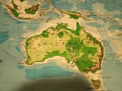 Australia and Standard Time Zone Chart of the World 53″ x 39 1/2″