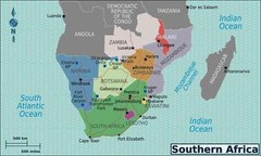 Map of Southern Africa School Teacher Homeschool Classroom Wall Art Poster Print