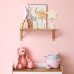 3 Pcs Boho Nursery Shelf Decor Wooden Moon and Star Nursery Decor Set Cute Bohem