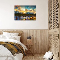 Grand Teton National Park Wall Art Sunflower 12.00″ x 16.00″ Forest 04
