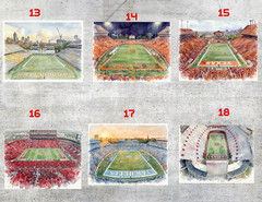 College Football Stadium Wall Collage Kit Poster Prints