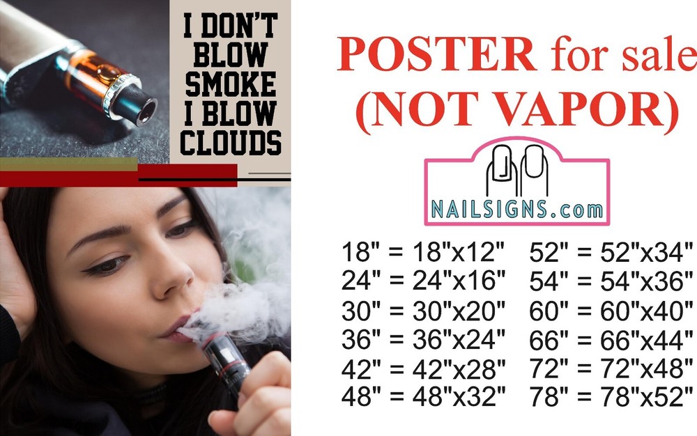 Vape 02 Perforated Mesh See Through Window Vinyl Sign Smoke Shop ad Vertical