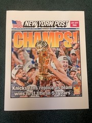 2026 New York Post Newspaper Cover Print! 16×20 Reposition-able Poster!