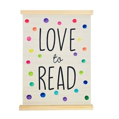 Kids Playroom Wall Art Canvas Banner Set Play All Day Love to Read Nursery Decor