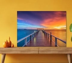 Landscape Of Wooded Bridge 5mm thick Plastic Poster Ready to Hang 60x45cm