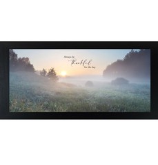 Be Still Christian Sunrise Framed Wall Art Wide Landscape Decor | Multiple Sizes