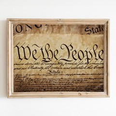 We The People United States Constitution USA History 1776 Wall Art Poster Print