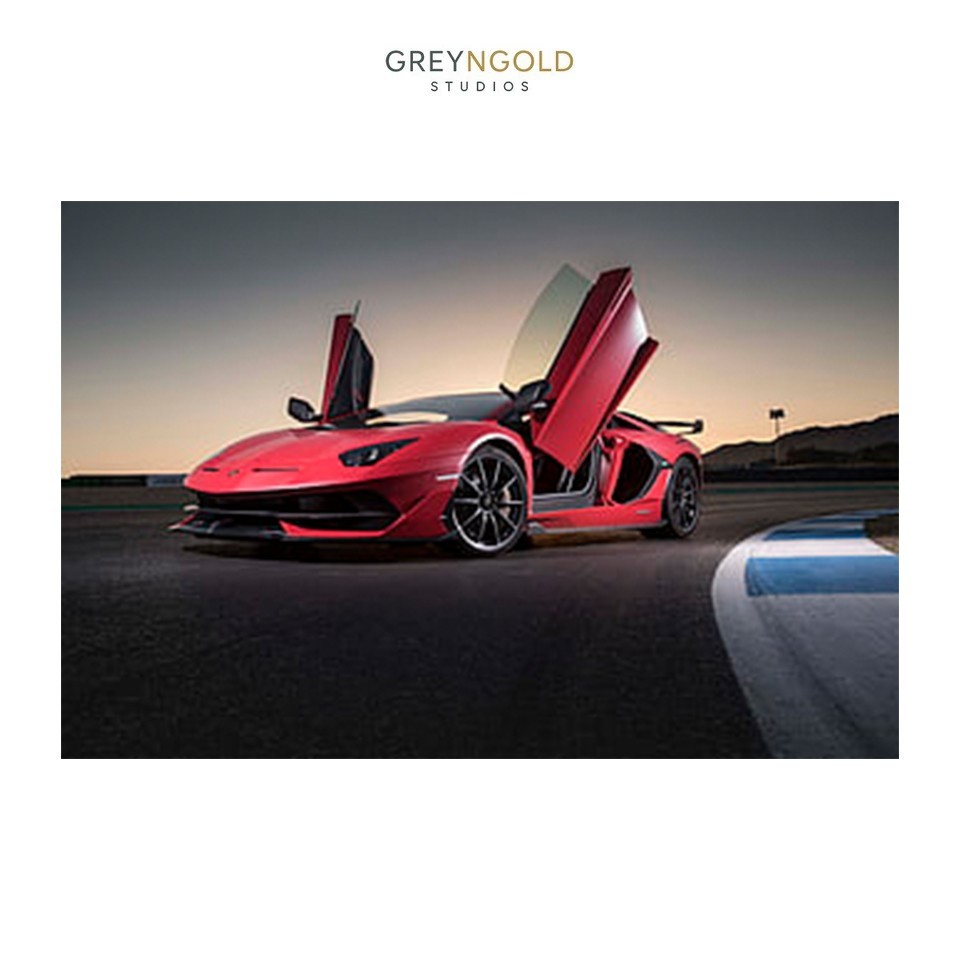 Lamborghini Aventador SVJ Red Car Wall Art Print pick size A4/A3/A2/90x60cm
