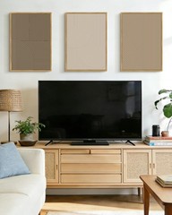 PHOPAGO Boho MidCentury Modern Framed Wall Art Minimalist Abstract Neutral Li…