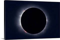 Total Solar Eclipse Taken Near Carberry, Canvas Wall Art Print 48×32″