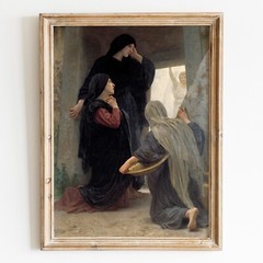Three Marys At The Tomb Jesus Christ Bible Christian Wall Art Poster Print