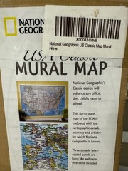 Giant USA Map Wall Mural Poster – Earth Tones 110″x76″ Geographic