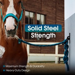 Horse Tie Ring – 2-3/8″ inches Heavy-Duty Solid Steel Cross Tie Ring for Horses,