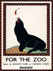 9885.Decor Poster.Room home wall art design.For the Zoo.Seal eating fish