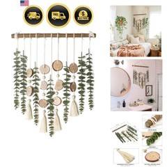 Eucalyptus Wall Decor Faux Greenery Leaves Stems Rustic Farmhouse Decor