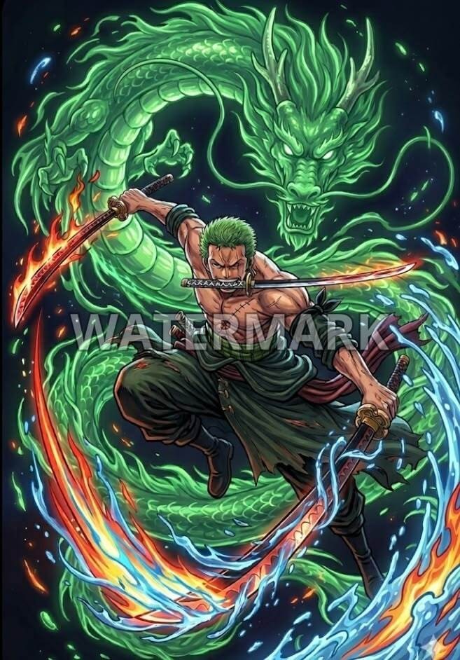 One Piece zoro Poster print 13″x19″ glossy photo paper inches home decor