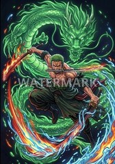 One Piece zoro Poster print 13″x19″ glossy photo paper inches home decor