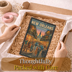 New Orlean Lousiana Vintage Travel Poster 11×17 Framed Retro Wall Art Decor Gift