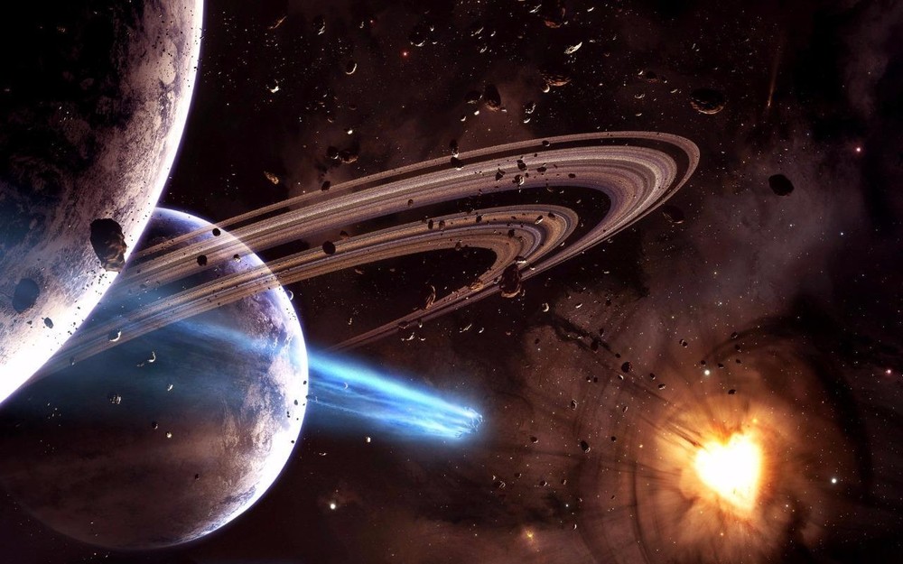 OUTER SPACE GLOSSY POSTER PICTURE PHOTO galaxy universe stars moon planets 2376