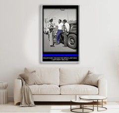 Vintage Hot Rod Design Two Boys Getting A Speeding Ticket 24×36 11×17 In Poster