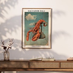 Lobster Telephone Dali Painting, Salvador Dali Print, Dali Poster, Dali