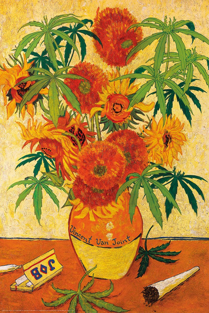 Poster Studio B – Vincent Van Joint Flower Oil Painting 24×36″ NEW Wall Art