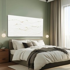 Stunning 24×48″ Wavy Line Abstract Art – Framed Canvas for Sophisticated Spaces