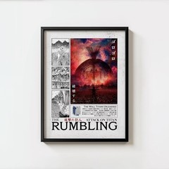 Attack on Titan Poster Eren Jaeger Rumbling Anime Wall Art Print