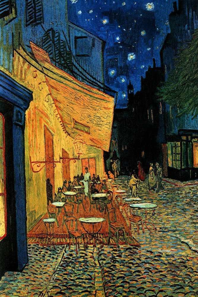 Vincent van Gogh Cafe Terrace At Night Cool Wall Decor Art Print Poster 24×36