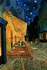 Vincent van Gogh Cafe Terrace At Night Cool Wall Decor Art Print Poster 24×36